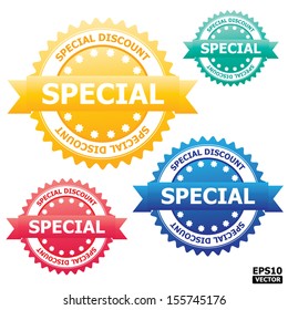 Colorful "special" sign.-eps10 vector