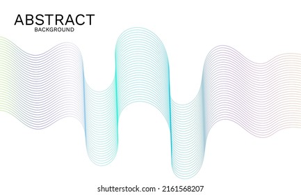 colorful spectrum background or dynamic flowing vector wave lines isolated on white background