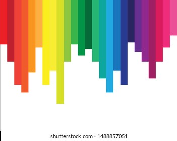 Colorful spectrum background, rainbow abstract vector