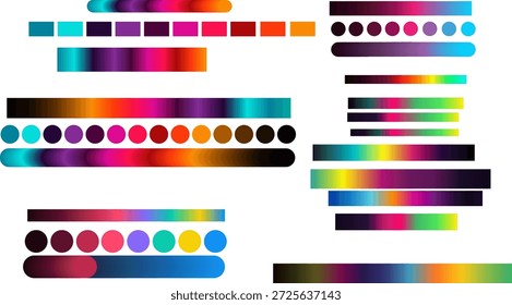 Efeitos de gradiente de espectro colorido Design abstrato