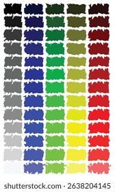 Colorful Spectrum Samples. Grunge Vector Color Palette 