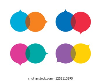 colorful speech balloons set