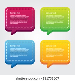 Colorful Speech Boxes
