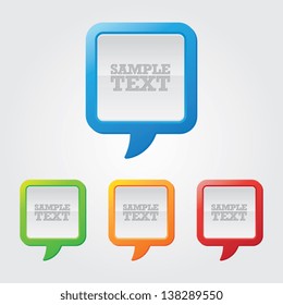 Colorful Speech Boxes