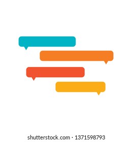 Colorful speech boxes vector illustration