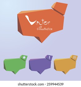 Colorful speech bubble banners. Vector illustration for your business website.
