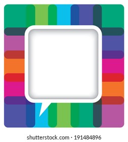 Colorful speech bubble card