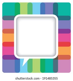 Colorful speech bubble card