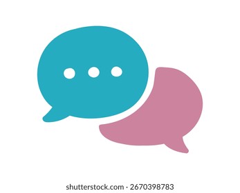 Ilustración colorida del icono del chat de la burbuja del discurso