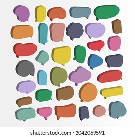 colorful speech bubble cut paper design template. Vector illustration for your business presentation. 