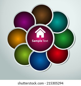 colorful speech bubble cut paper design template. Vector illustration for your business presentation.