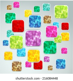 colorful speech bubble cut paper design template. Vector illustration for your business presentation. Light Abstract background for website and graphic. Festive Christmas background. 