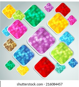 colorful speech bubble cut paper design template. Vector illustration for your business presentation. Light Abstract background for website and graphic. Festive Christmas background. 