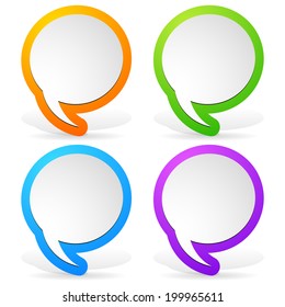 Colorful speech bubble design elements