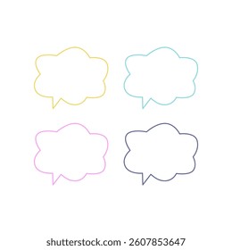 Colorful Speech Bubble Design Pattern Texture Vector
