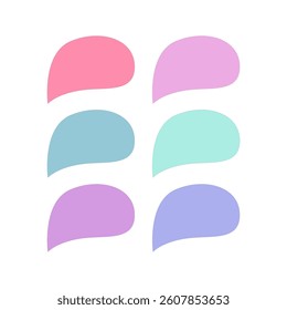Colorful Speech Bubble Design Pattern Texture Vector
