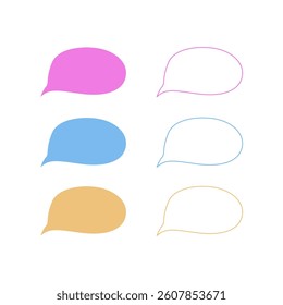 Colorful Speech Bubble Design Pattern Texture Vector
