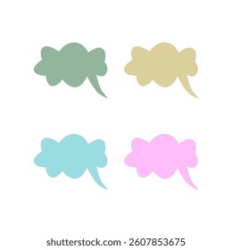 Colorful Speech Bubble Design Pattern Texture Vector
