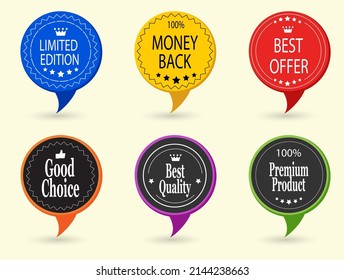 Burbuja De Discurso Colorido Con Diferentes Ofertas De Ventas Y Promoción
