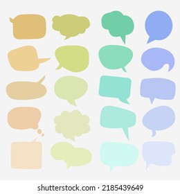Colorful Speech Bubble Doodle. Set of dialogues and colorful comic bubbles. Simple vector illustration.vector of hand draw quote bubble.