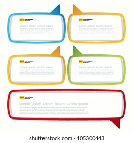 Colorful speech bubble frames. Labels in the form of an empty frame for your text.