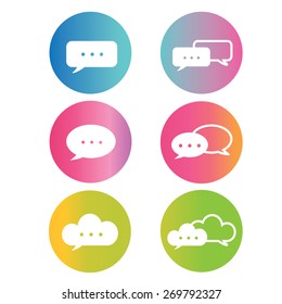 Colorful speech bubble icons 