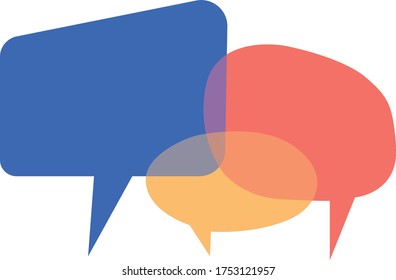 Colorful speech bubble as idea concept