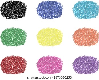 Bunte Sprechblasen Illustration Set von unscharfen Emotionen