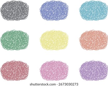 Bunte Sprechblasen Illustration Set von unscharfen Emotionen