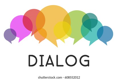 Colorful speech bubble illustration, vector