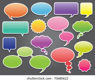 Colorful Speech Bubble Labels