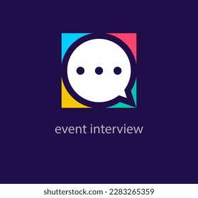 Colorful speech bubble logo. Unique design color transitions. Creative communication concept logo template. vector.