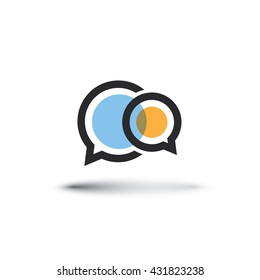 Colorful Speech Bubble - Minimal Style