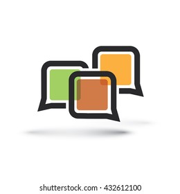 Colorful Speech Bubble - Minimal Style