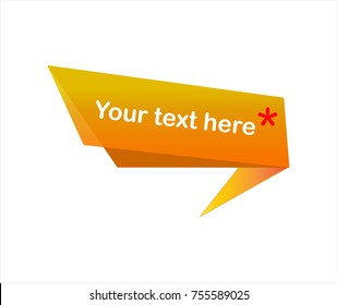 Colorful speech bubble with sample text in vector graphics