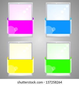 Colorful speech bubble set