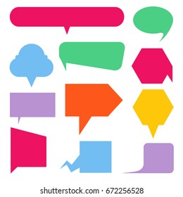 colorful speech bubble set