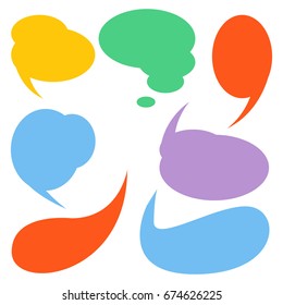 colorful speech bubble set