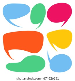 colorful speech bubble set