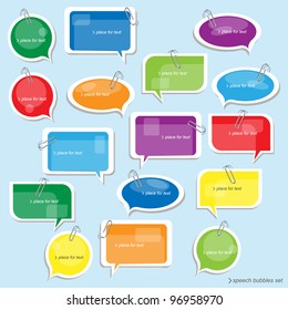 Colorful Speech Bubble Set