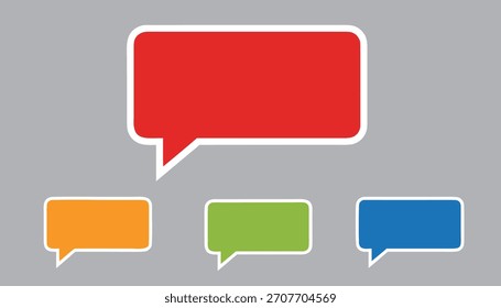 Colorful Speech Bubble Set – Chat Message Icons