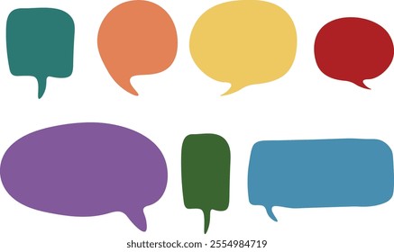 Colorful Speech Bubble Set for Design Projects