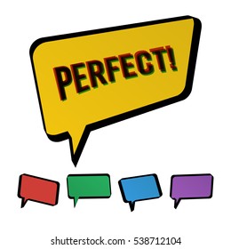 Colorful Speech Bubble Set. Dialog Symbol. Comment Shapes. Talk Icons. White Background. Vector Illustration