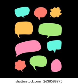 Colorful Speech Bubble Set – Hand Drawn Style