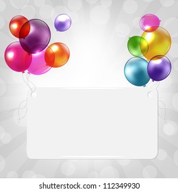 Colorful Speech Bubble With Sunburst And Bokeh, Vector Illustration