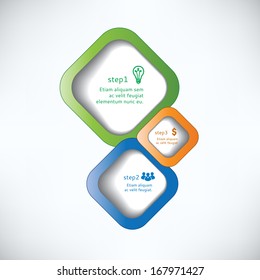 Colorful speech bubble with text