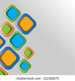 Colorful speech bubble with text