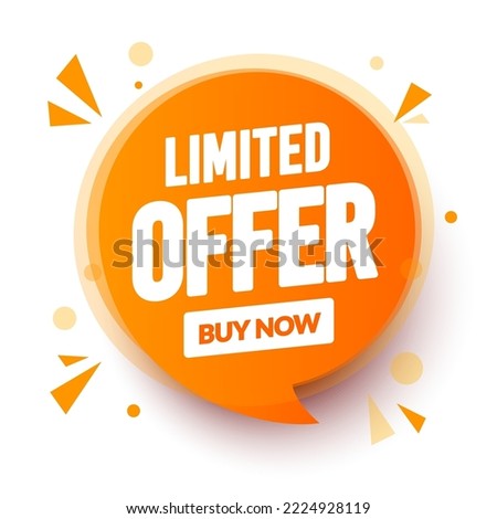 Colorful Speech Bubble With Text Limited Offer 