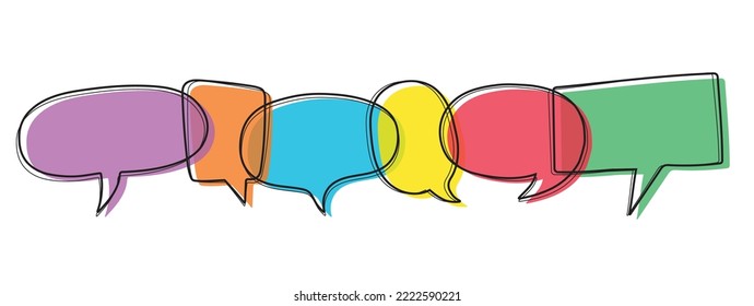 colorful speech bubble vector illustration