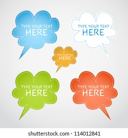 Colorful speech bubbles